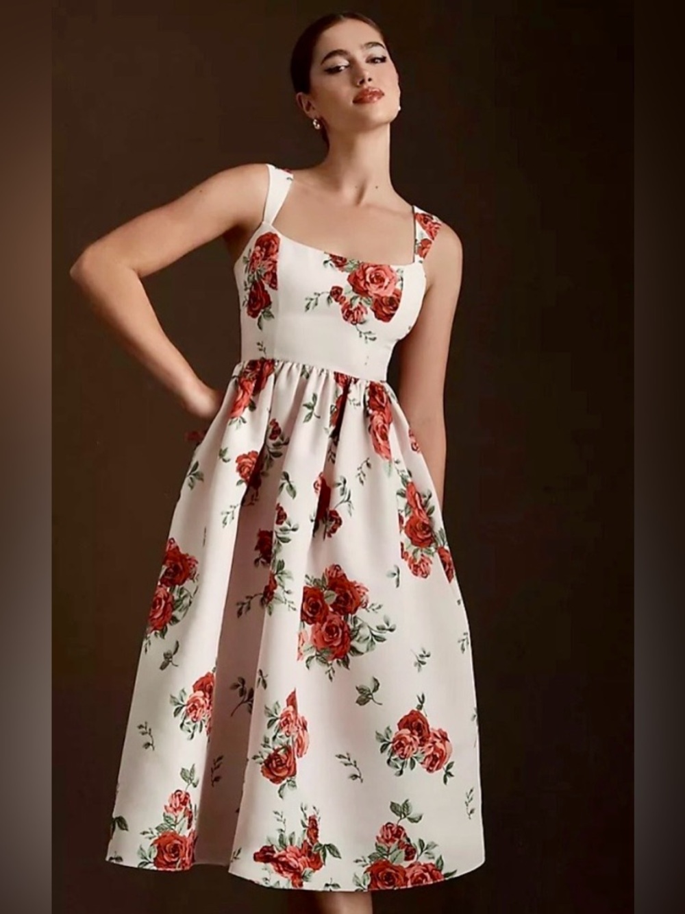 Sachin + Babi Blaine Floral Fit and Flare Midi Dress